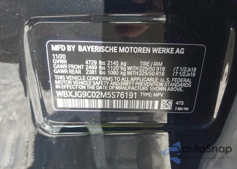 2021 BMW X1 xDrive28I from USA, damaged, VIN WBXJG9C02M5S76191